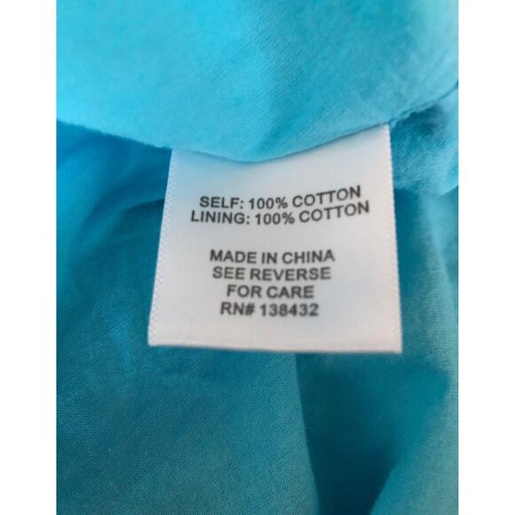 Modcloth fit and flare sleeveless dress blue, pink & green size medium - Picture 5 of 12